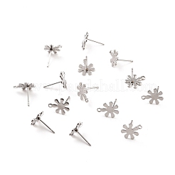 Non-Tarnish 201 Stainless Steel Stud Earrings Findings&nbsp;STAS-C044-04P