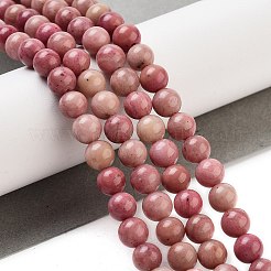 Round Natural Rhodonite Beads Strands&nbsp;GSR6mmC018