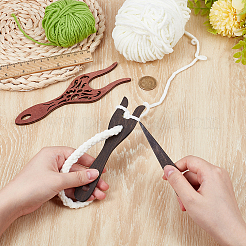 2Pcs 2 Styles Wooden Knitting Loom Plexer&nbsp;DIY-BC0015-94