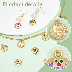 36Pcs 6 Colors Alloy Pendants&nbsp;ENAM-PH0002-29