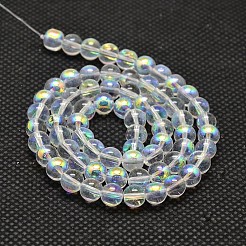 Imitate Austrian Crystal Electroplate Glass Round Bead Strands&nbsp;X-GLAA-F030-10mm-B01