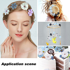 120Pcs 6 Colors Cloth Artificial Flower Head&nbsp;AJEW-SP0001-45