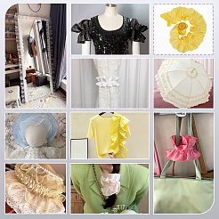 Polyester Ruffled Ribbon&nbsp;DIY-WH0632-77C