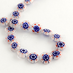Handmade Millefiori Glass Beads Strands&nbsp;LK-R004-01D