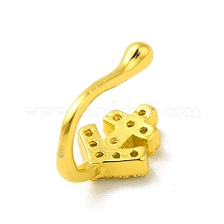 Clear Cubic Zirconia Anchor Clip on Nose Ring&nbsp;AJEW-F059-19G