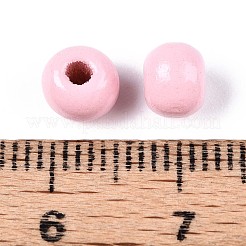 Spray Painted Round Natural Schima Wood Beads&nbsp;WOOD-A018-6mm-31