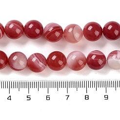 Natural Striped Agate/Banded Agate Beads Strands&nbsp;G-Z060-A01-C15