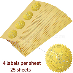 Plastic Self Adhesive Gold Foil Embossed Stickers&nbsp;DIY-WH0211-173