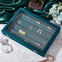 Rectangle Imitation Leather Earring Presentation Box&nbsp;CON-WH0089-14B