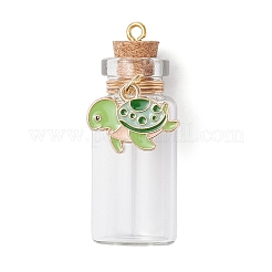 10Pcs Ocean Glass Wish Bottle Pendants&nbsp;PALLOY-JF04570