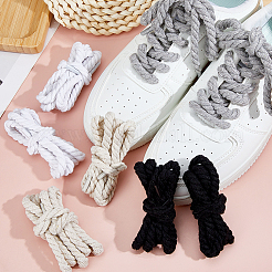 4 Pairs 4 Colors Cotton Shoelaces&nbsp;FIND-FH0012-05