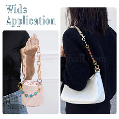 7Pcs 7 Colors Alloy Enamel Flower Link Bag Extension Chains&nbsp;HJEW-TAC0104