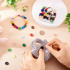 80Pcs 2-Hole Porcelain Buttons&nbsp;PORC-PJ0001-02F