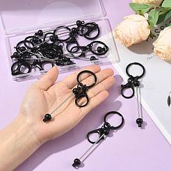 15Pcs Plastic Beadable Keychains&nbsp;KEYC-FS00047