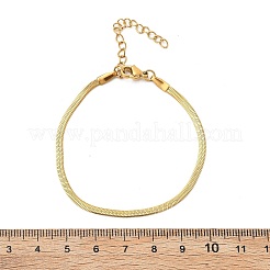 304 Stainless Steel Herringbone Chains Bracelet for Men Women&nbsp;LS-BJEW-D450-01G-03