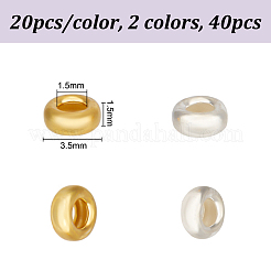 40Pcs 2 Colors S925 Sterling Silver Beads&nbsp;STER-DR0001-16A