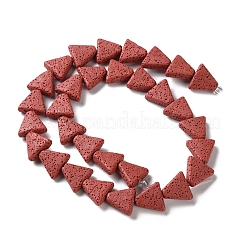 Triangle Dyed Natural Lava Rock Beads Strands&nbsp;G-O126-04A-12