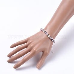 Adjustable Natural Fluorite Braided Bead Bracelets&nbsp;BJEW-JB05162-05