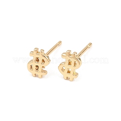 Brass Stud Earrings&nbsp;EJEW-P346-01D-G