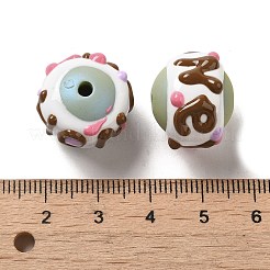 Hand Painted Acrylic with Enamel Beads&nbsp;MACR-K354-38I