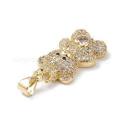 Brass Micro Pave Cubic Zirconia Pendants&nbsp;KK-M240-09F