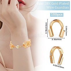 100Pcs Brass Wire Guardian&nbsp;KK-BBC0025-16A-G