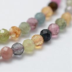 Natural Multicolor Tourmaline Bead Strands&nbsp;G-G663-12-3mm