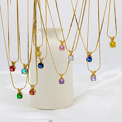 Real 18K Gold Plated 201 Stainless Steel Pendant Necklaces&nbsp;CP2918-10