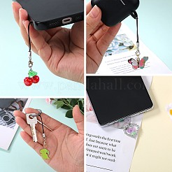 6Pcs Alloy Enamel Mobile Straps&nbsp;HJEW-SW00132-11