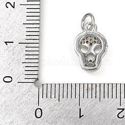 Brass Micro Pave Clear Cubic Zirconia Pendants&nbsp;KK-L231-08P