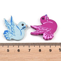 80Pcs Natural Wood Printed Beads&nbsp;WOOD-YW0001-39