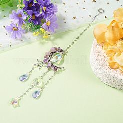 Moon & Star Alloy Hanging Ornaments&nbsp;HJEW-TADJ0024