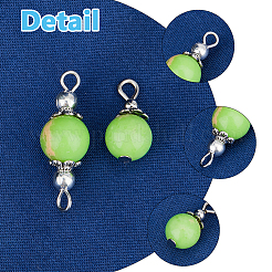 Chakra Theme Natural & Synthetic Mixed Gemstone Pendant & Link Connectors DIY Jewelry Making Finding Kits&nbsp;DIY-FH0006-77