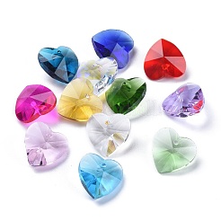 36Pcs 12 Colors Birthstone Charms Glass Pendants&nbsp;RGLA-ZZ0001-05-18mm