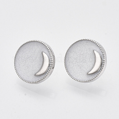 Brass Stud Earring Findings&nbsp;KK-N216-37P-03-NF