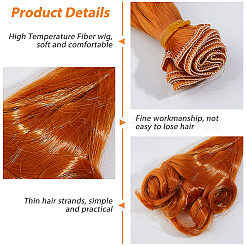 5Pcs High Temperature Fiber Long Pear Perm Hairstyle Doll Wig Hair&nbsp;DOLL-DC0001-05A