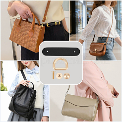 2Pcs PU Leather Suspension Clasps with Alloy D Rings&nbsp;AJEW-CL0004-98A