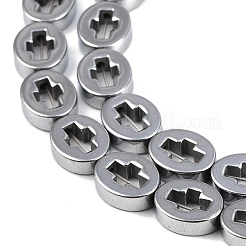 Electroplated Synthetic Non-magnetic Hematite Beads Strands&nbsp;G-K375-C01-01