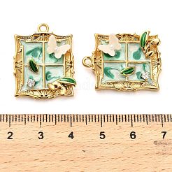304 Stainless Steel Enamel & Rhinestone Pendants&nbsp;STAS-B084-02G-01