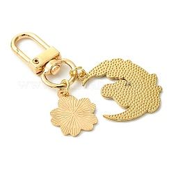 Moon & Flower & Rabbit Alloy Enamel Pendant Decorations&nbsp;HJEW-JM02752