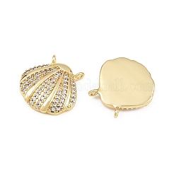 Brass Micro Pave Clear Cubic Zirconia Pendants&nbsp;KK-H292-53A-G