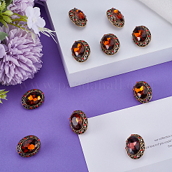 10Pcs 1-Hole Alloy Rhinestone Shank Buttons&nbsp;BUTT-GF0003-52A
