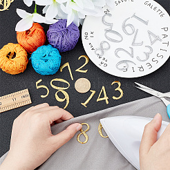 2 Sets 2 Colors Polyester Metallic Thread Embroidery Applique Patch&nbsp;PATC-NB0001-19