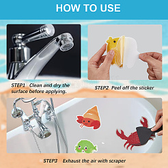 2Sets 20Pcs Sea Animal PVEA Bathtub Non-Slip Stickers&nbsp;AJEW-CN0004-08