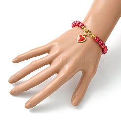 2Pcs 2 Styles ABS Plastic Imitation Pearl Necklaces & Bracelets Sets for Women&nbsp;SJEW-FS00006