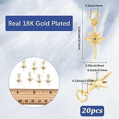 20Pcs Brass Pendants&nbsp;KK-SC0006-72G