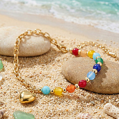 Summer 304 Stainless Steel Charm Bracelets&nbsp;VE3377-2