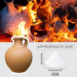 40Pcs Aluminium Oxide Burning Kiln Branch Bases&nbsp;AJEW-FH0001-82