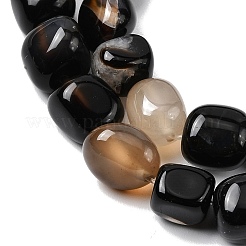 Natural Black Agate Beads Strands&nbsp;G-P601-A15-02