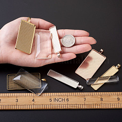 DIY Rectangular Pendant Making Kits&nbsp;DIY-TA0008-91